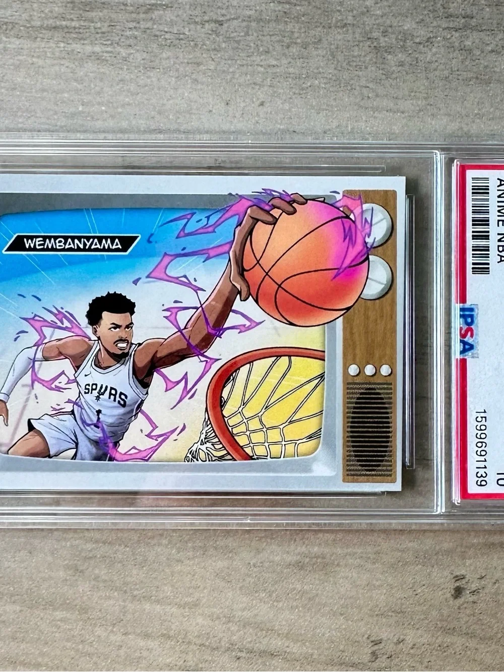 Victor Wembanyama 2025 Topps Anime #A17 Novelty Gem Mint 10 Basketball Card.